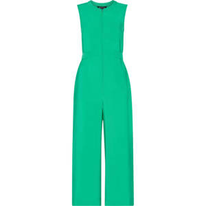 Whistles Josie Green Zip Front Jumpsuit